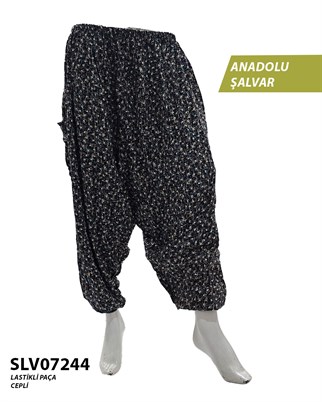 Viskon Lastik Palça Anadolu Şalvar (Cepli) SLV07244-9222