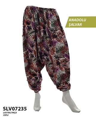 Viskon Lastik Palça Anadolu Şalvar (Cepli) SLV07235-9116