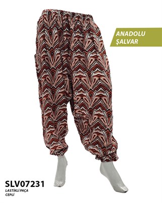 Viskon Lastik Palça Anadolu Şalvar (Cepli) SLV07231-9110