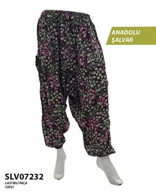 Viskon Lastik Palça Anadolu Şalvar (Cepli) SLV07232-9111