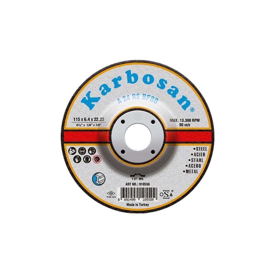 KARBOSAN 115X6.4X22.23 METAL TAŞLAMA TAŞI