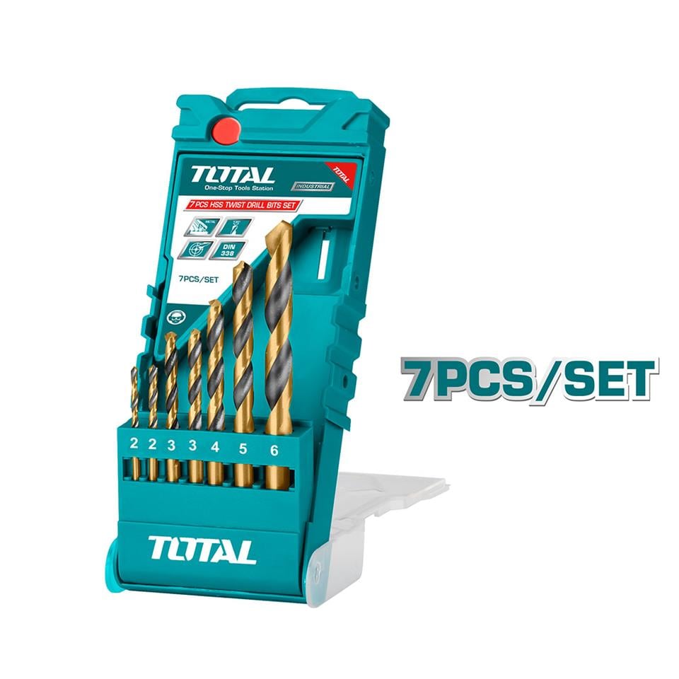 TOTAL 7'li HSS Twist Matkap Uç Seti - TACSD0075
