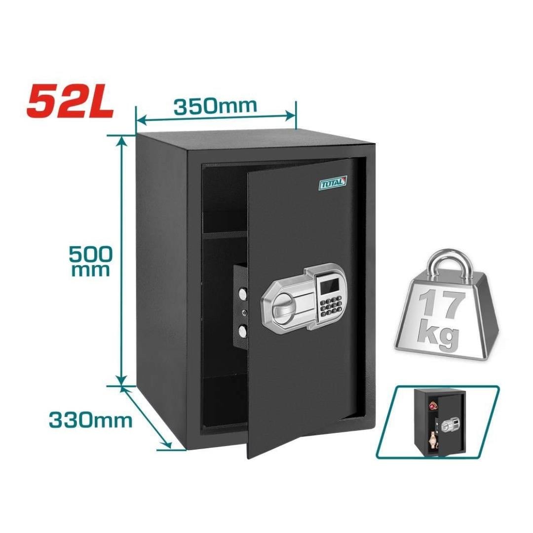 TOTAL ELEKTRONİK ŞİFRELİ PARA KASASI 52L TESF5001