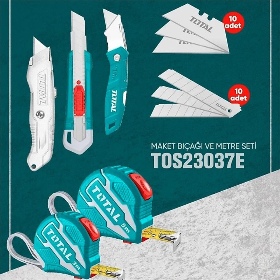 TOTAL Metre ve Maket Bıçağı Seti - TOS23037E