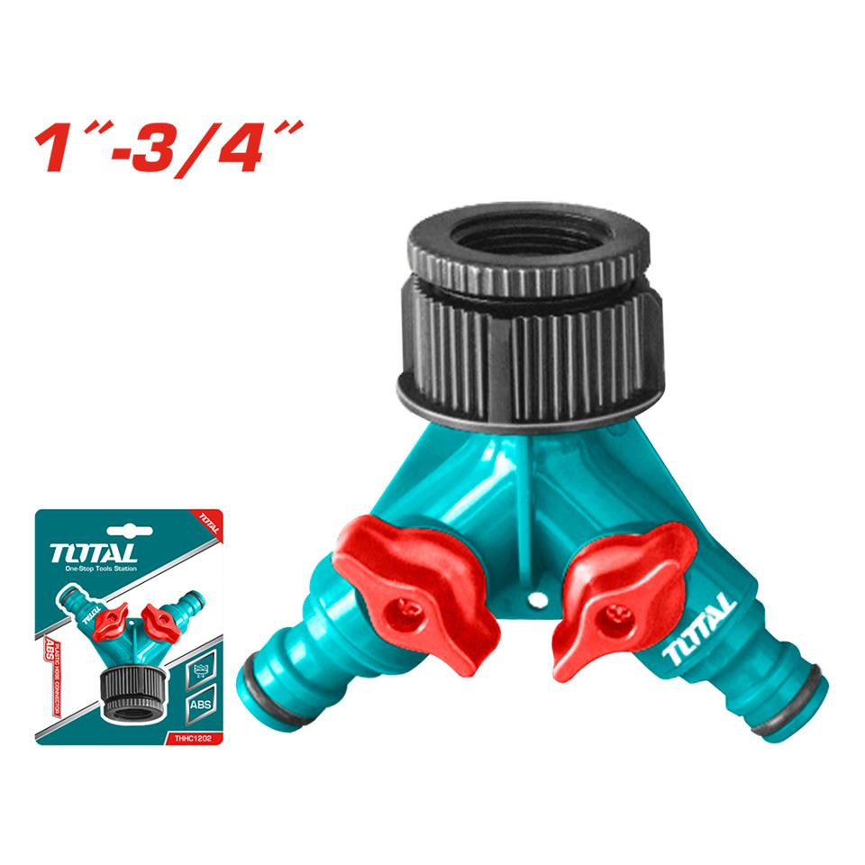 TOTAL Plastik Hortum Bağlantı Adaptörü (Çift Çıkışlı) - THHC1202