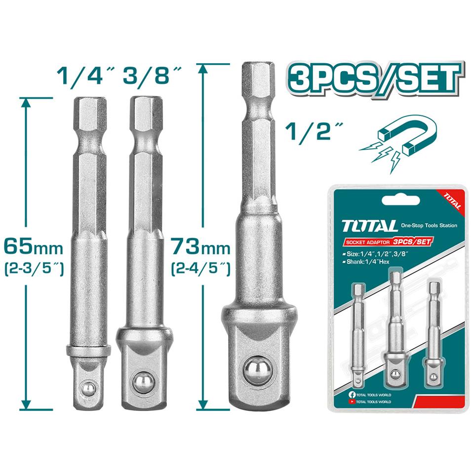 TOTAL Soket Adaptörü 3 lü - TAC273651