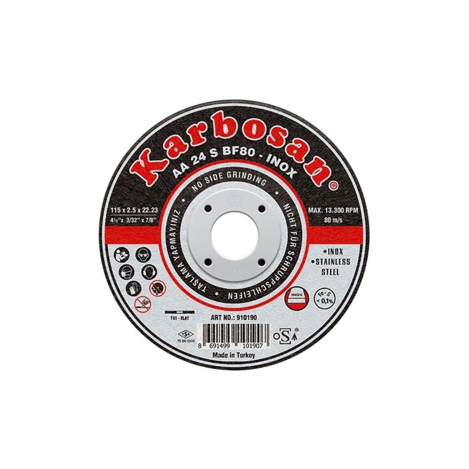 KARBOSAN 115X1.0X22.23 İNOX İNCE KESME TAŞI