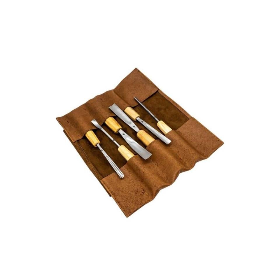 Rox Wood 0126 Deri Çantalı Premium Iskarpela Seti 6 Parça 153Rox0126