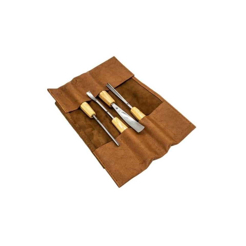 Rox Wood 0127 Deri Çantalı Premium Iskarpela Seti 4 Parça 153Rox0127