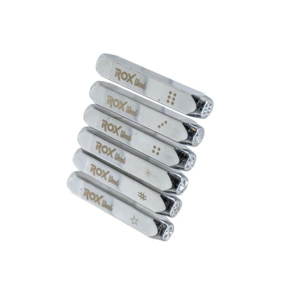Rox Wood 0190 İşaretleme Zımba Seti 6 mm - 6 Parça 153ROX0190