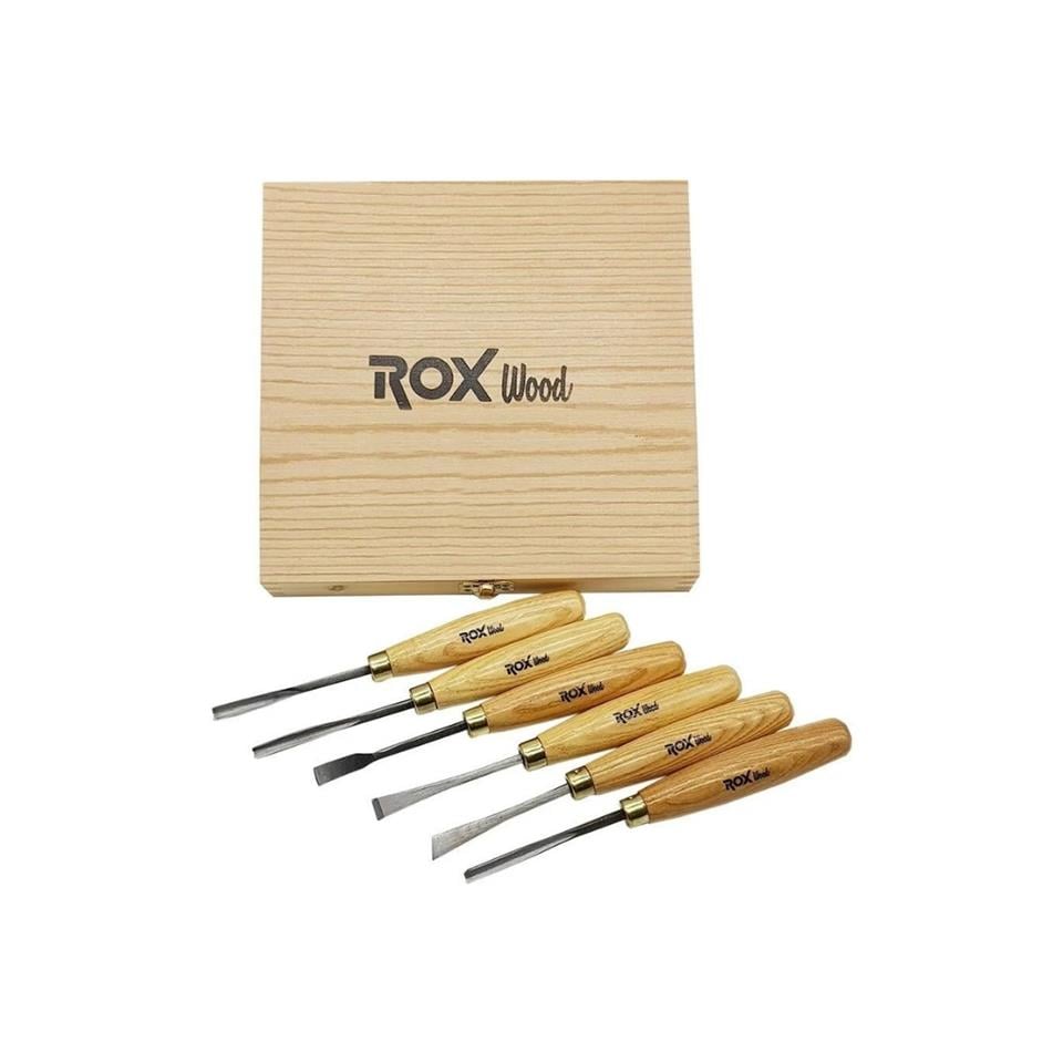 Rox Wood Ahşap Oyma Iskarpela Seti 6 Parça Ahşap Kutulu 15399063