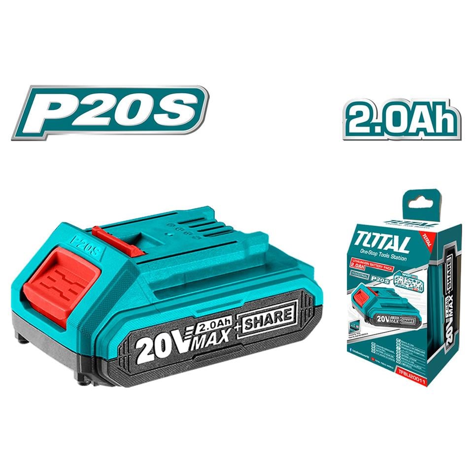 TOTAL 20V Li-ion Batarya 2.0AH