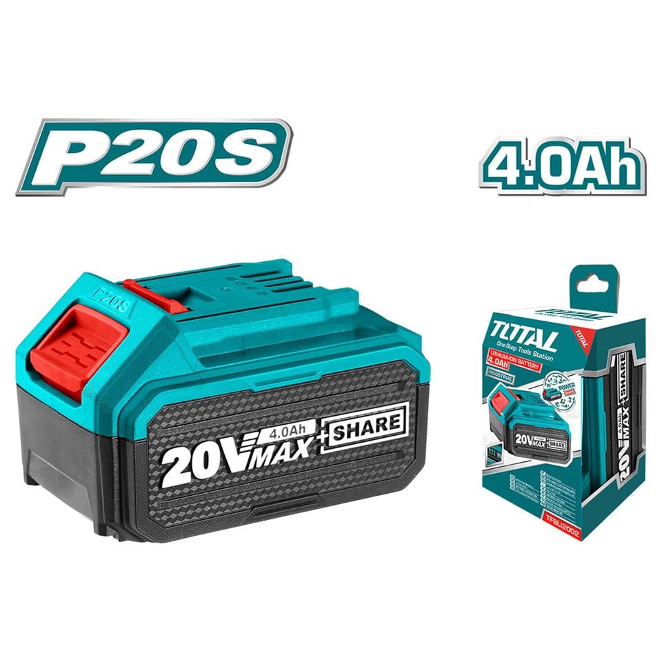 TOTAL 20V Li-ion Batarya 4.0AH
