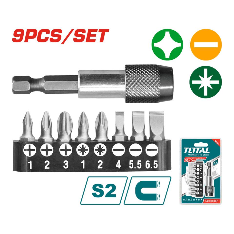 TOTAL 9 Parça Bits Uç Seti - TACSD3091