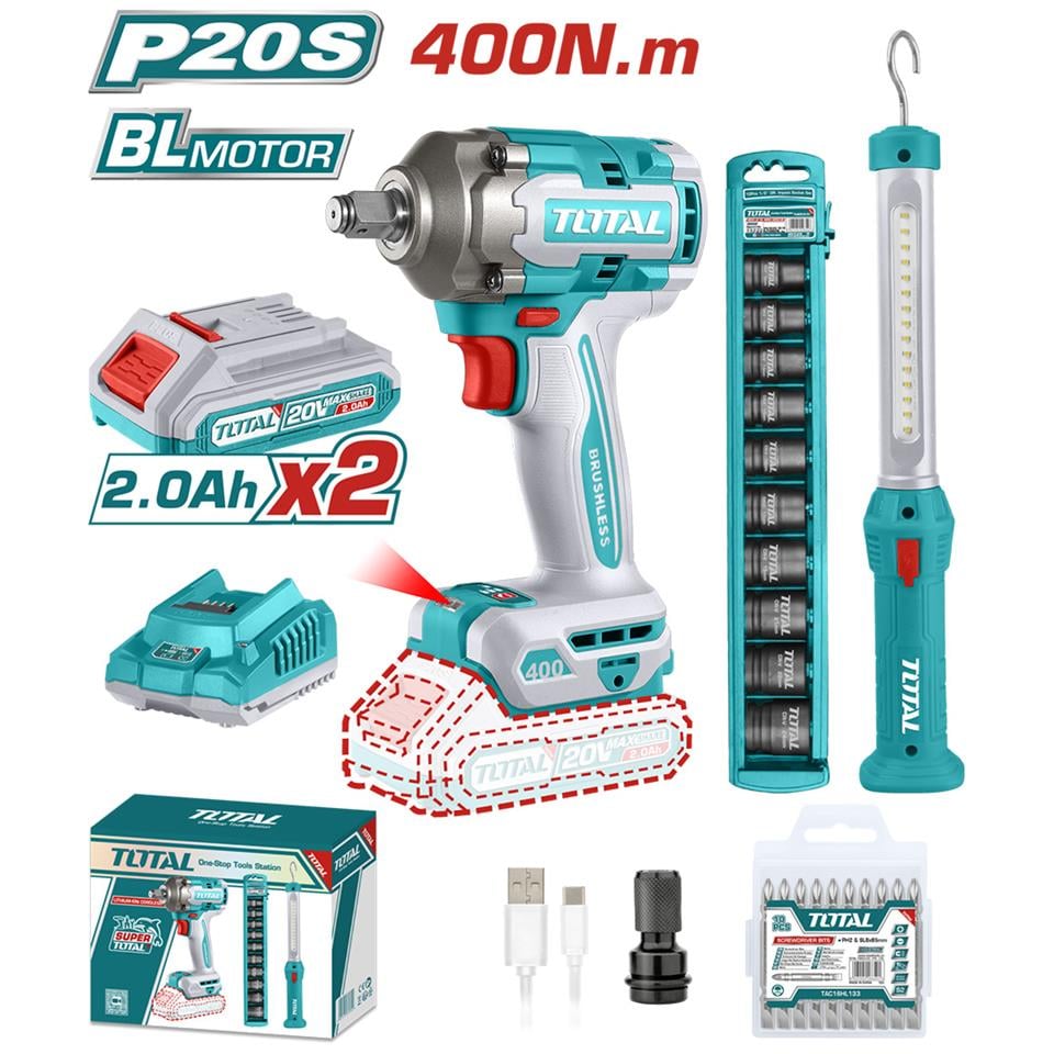 TOTAL Avantaj Set - Somun Sökme & Askılı Çalışma Işığı - TOSLI23048E