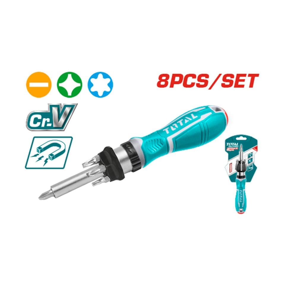 TOTAL Circirli Tornavida Takimi (8 Parça) - TACSD30086