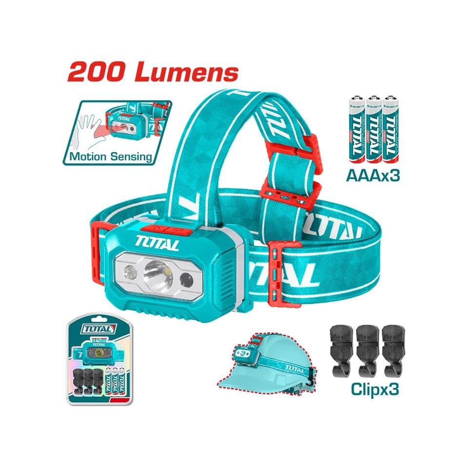 TOTAL Kafa Lambası 200 Lümen - THL013AAA6