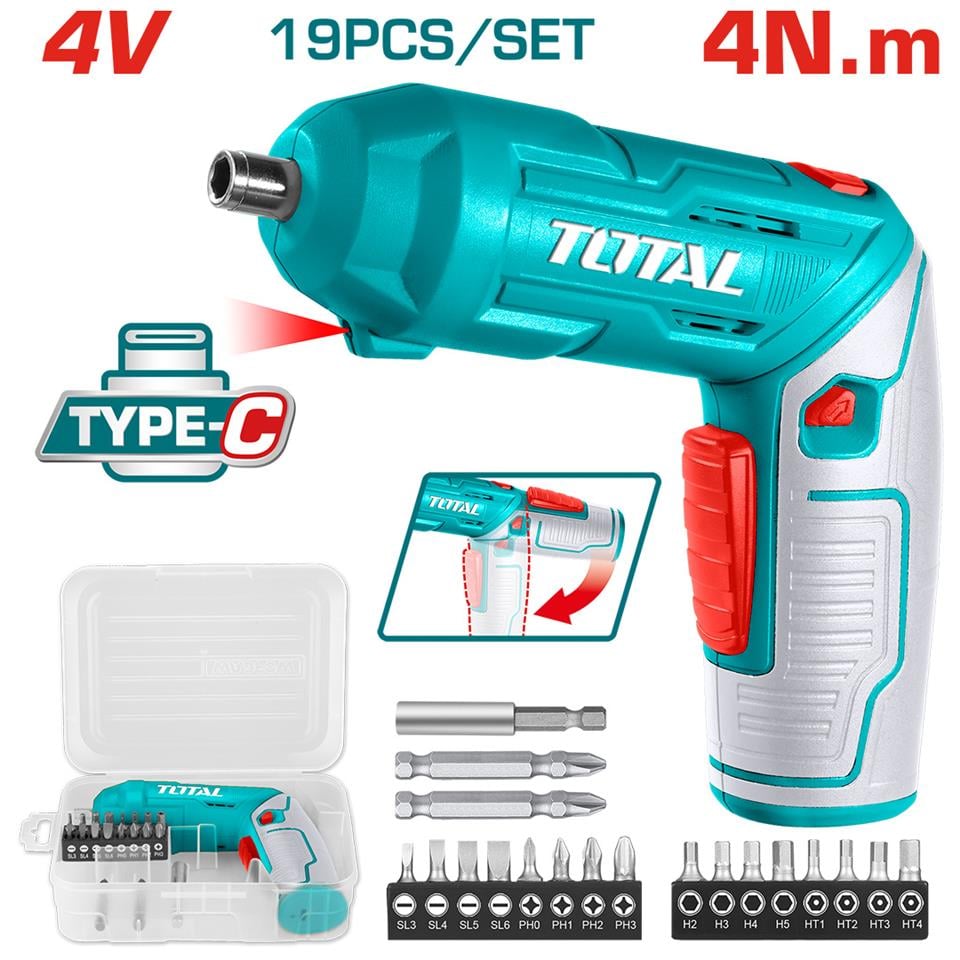 TOTAL Katlanabilir Şarjlı Vidalama - TSDLI0442