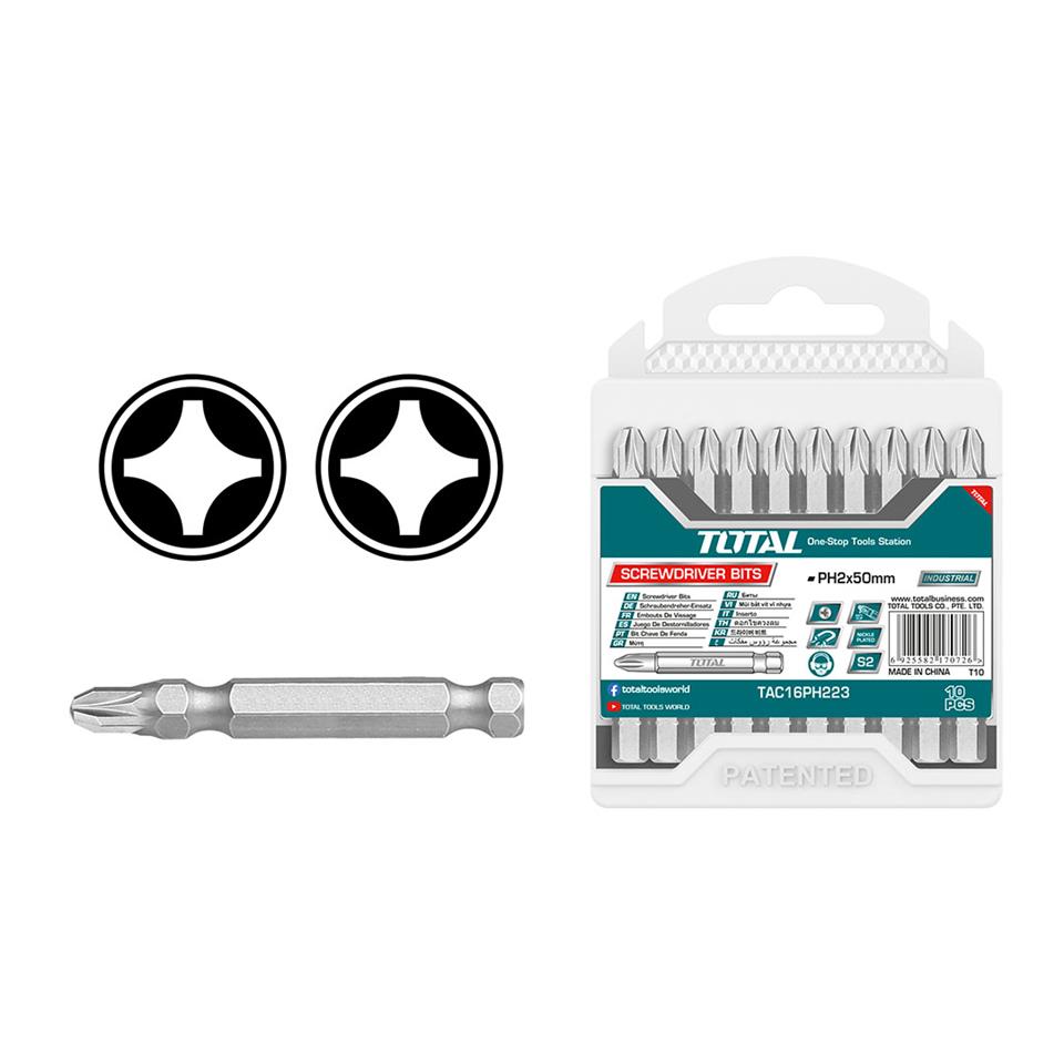 TOTAL Krom PH2 50 mm Bits Ucu - TAC16PH223