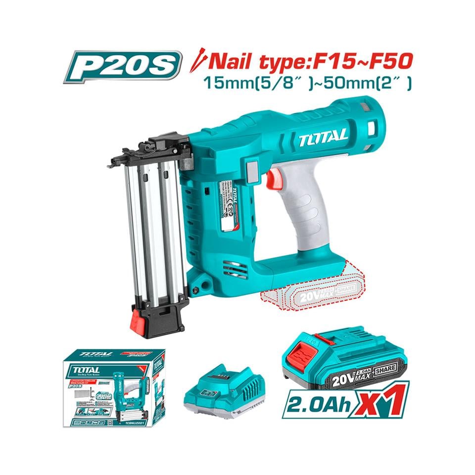TOTAL Li-Ion Akülü Çivi Tabancası F15-50 - TCBNLI2016