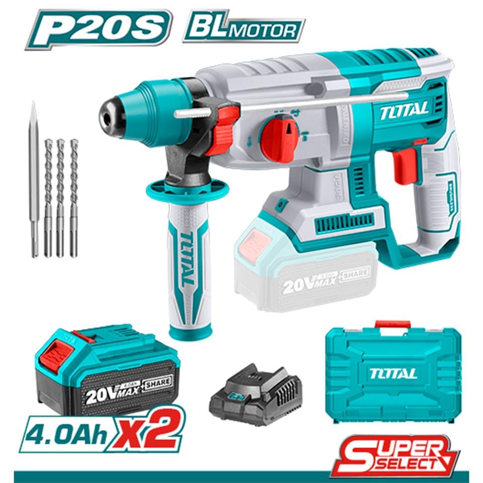 TOTAL Li-Ion Akülü Kırıcı Delici - TRHLI202287