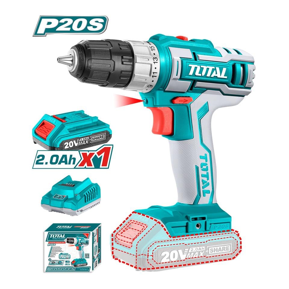 TOTAL Li-Ion Akülü Vidalama Tek Akü - TDLI20024