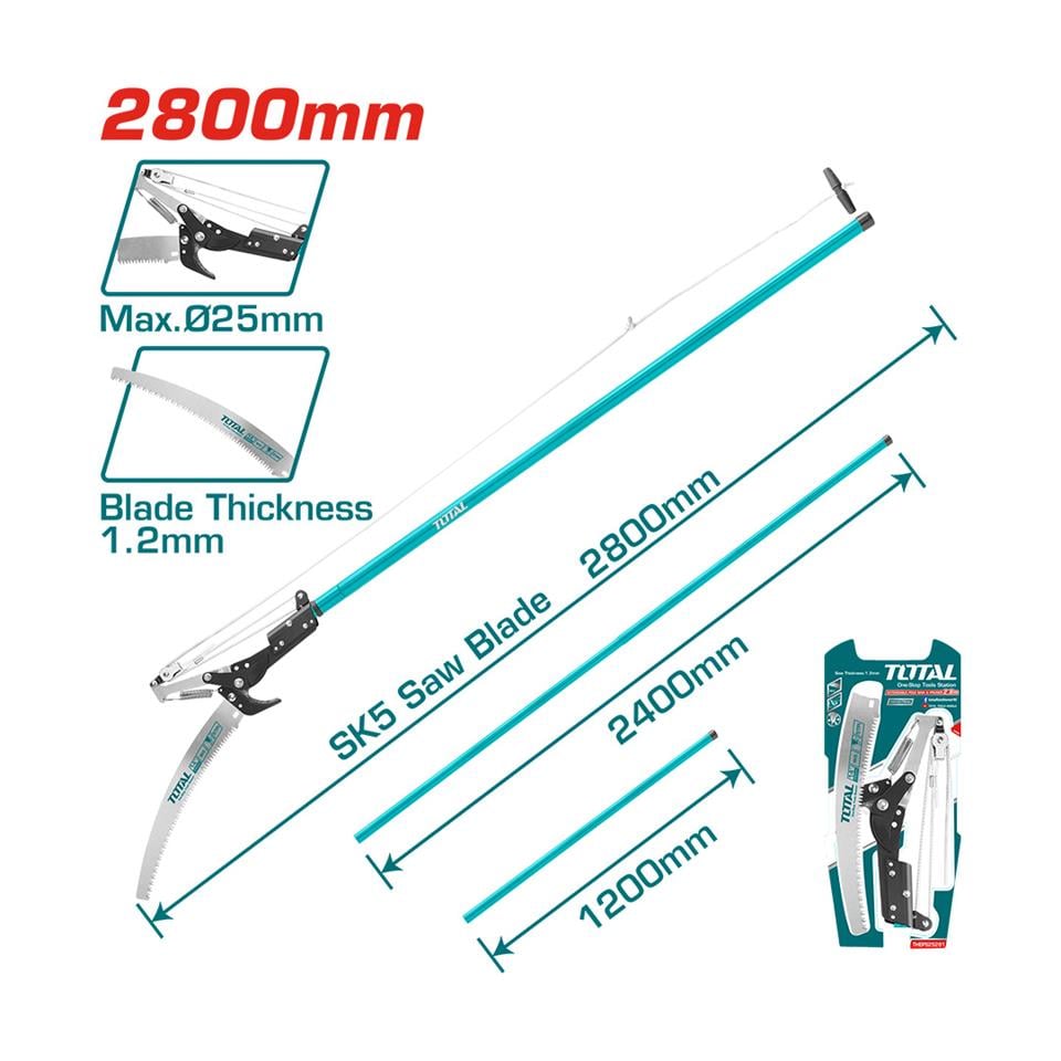 TOTAL Testereli Yüksek Dal Kesme Makası - THEPS25281