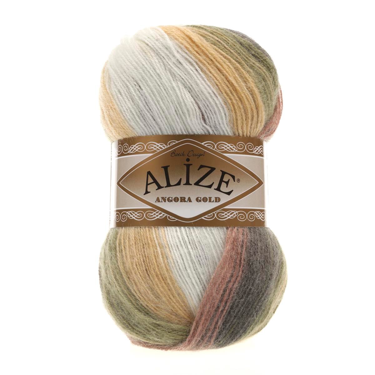 Alize Angora Gold Batik Yarn 100g 1893 – Gradient Wool Blend Yarn for Knitting & Crochet Projects