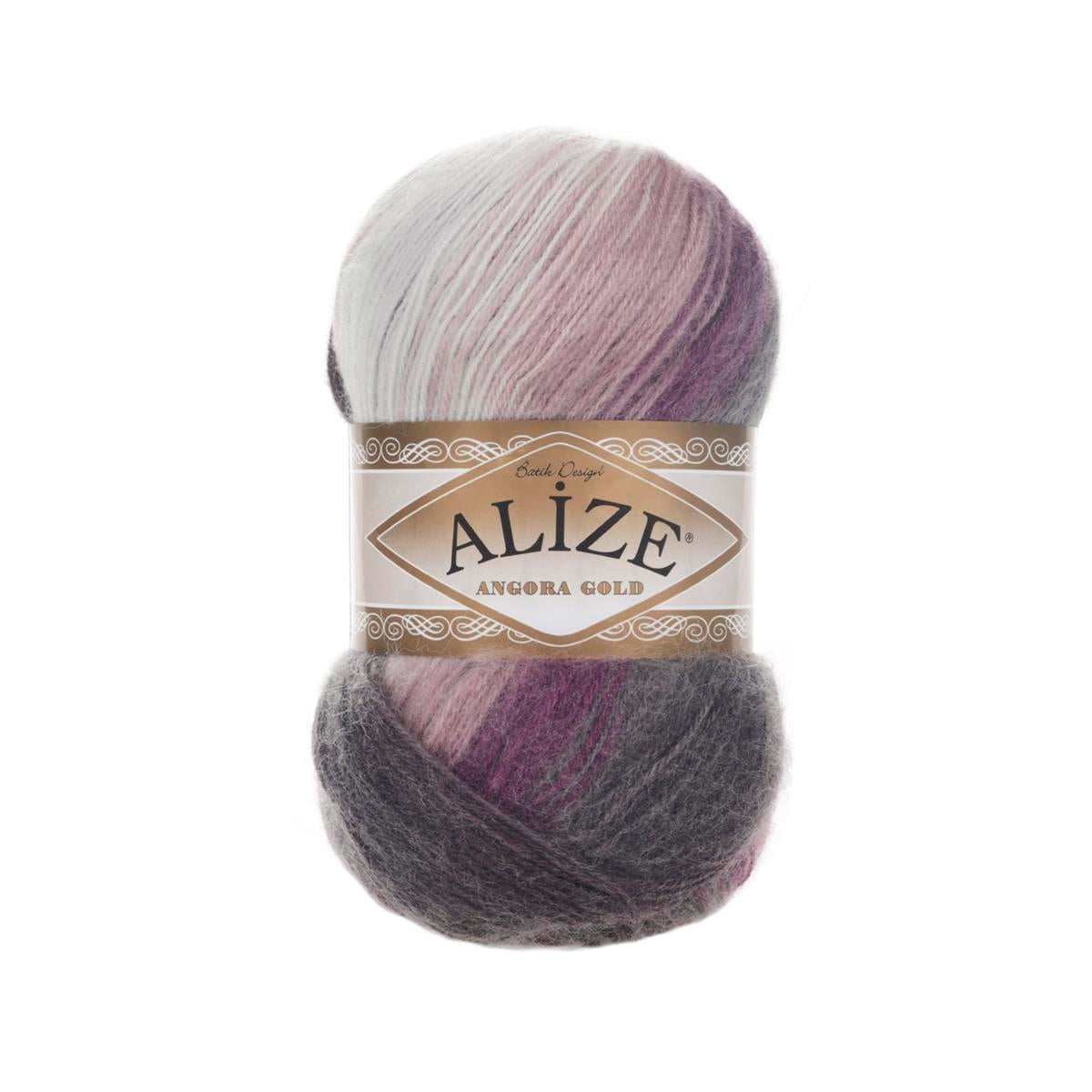 Alize Angora Gold Batik Yarn 100g 1986 – Gradient Wool Blend Yarn for Knitting & Crochet Projects