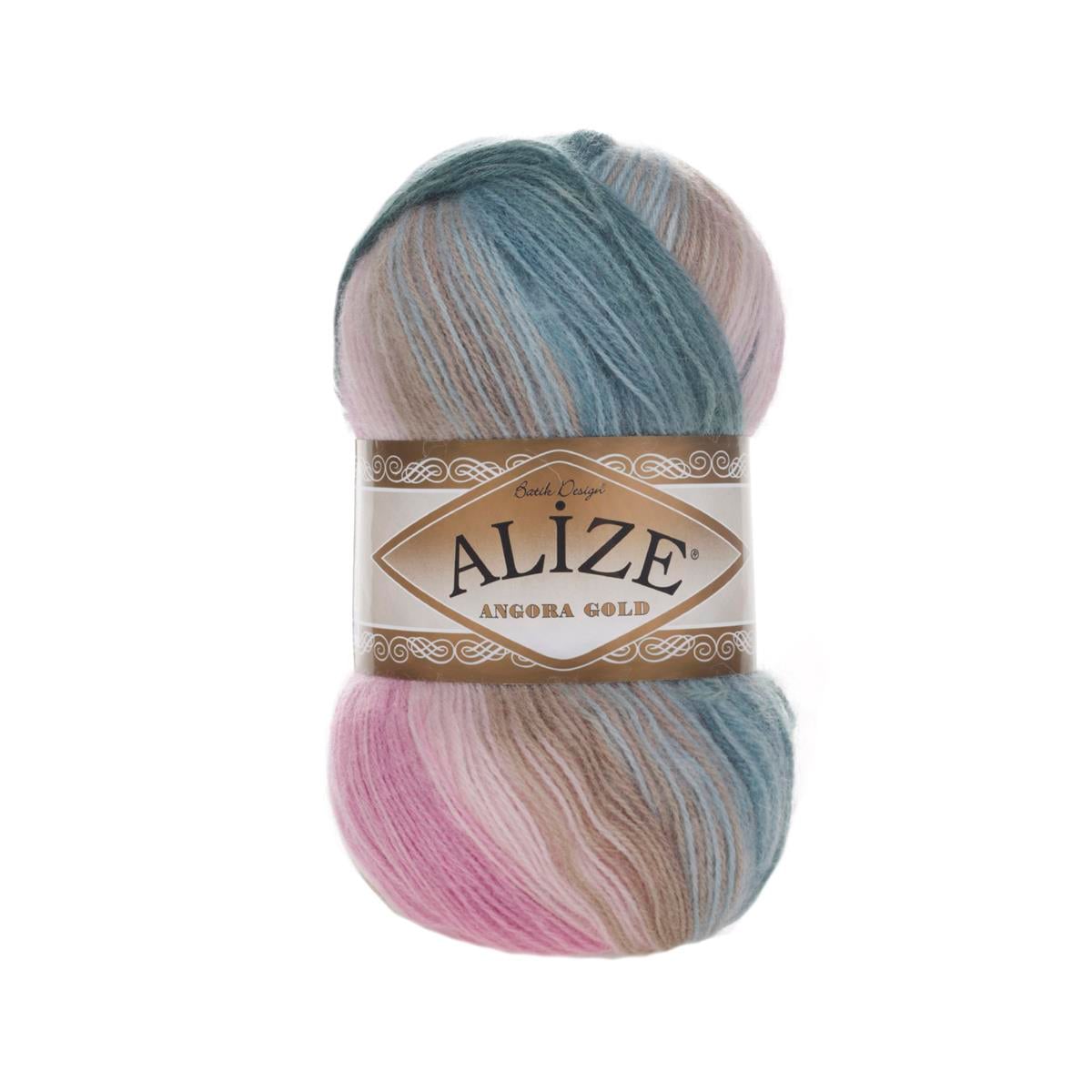 Alize Angora Gold Batik Yarn 100g 2970 – Gradient Wool Blend Yarn for Knitting & Crochet Projects