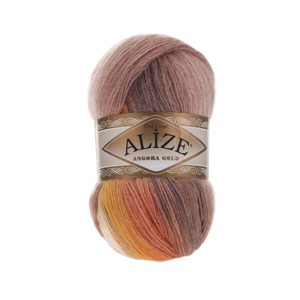 Alize Angora Gold Batik Yarn 100g 4741 – Gradient Wool Blend Yarn for Knitting & Crochet Projects