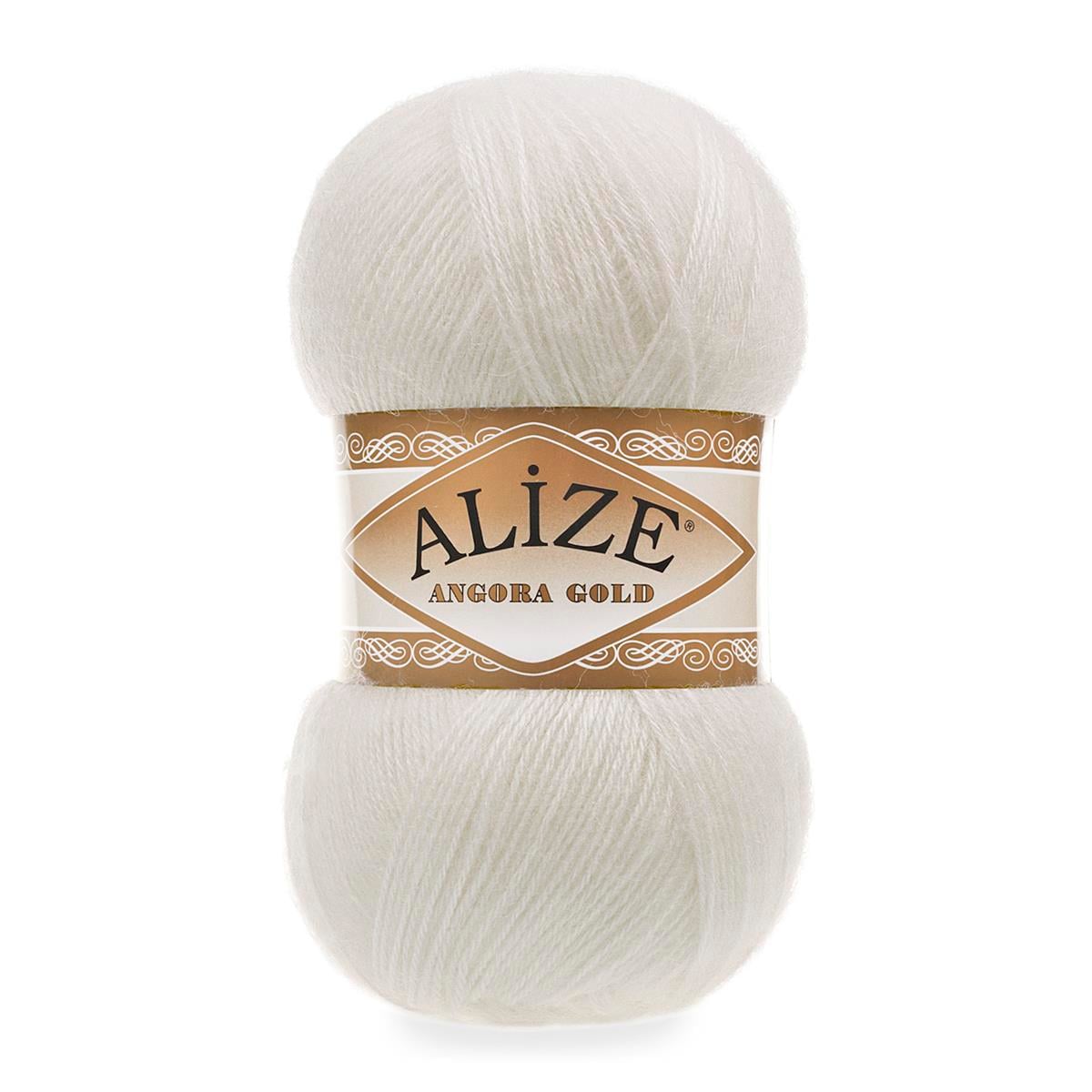 Alize Angora Gold Yarn 100g 450 – Lightweight Wool Blend Yarn for Knitting & Crochet Projects