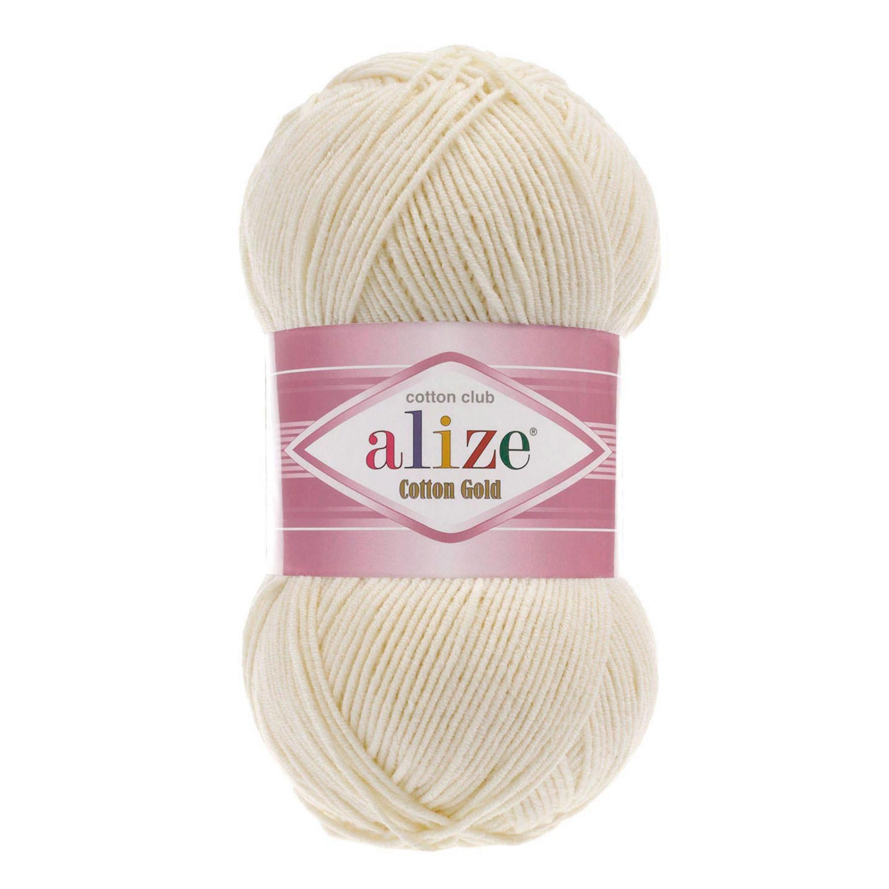 Alize Cotton Gold Yarn 100g 878 – Cotton Acrylic Blend Yarn for Amigurumi, Crochet & Knitting Projects