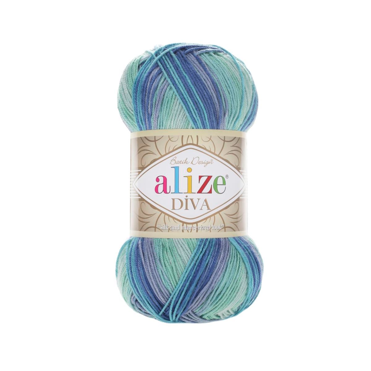 Alize Diva Batik Yarn 100g 1767 – Ombre Microfiber Acrylic Yarn for Knitting & Crochet Projects