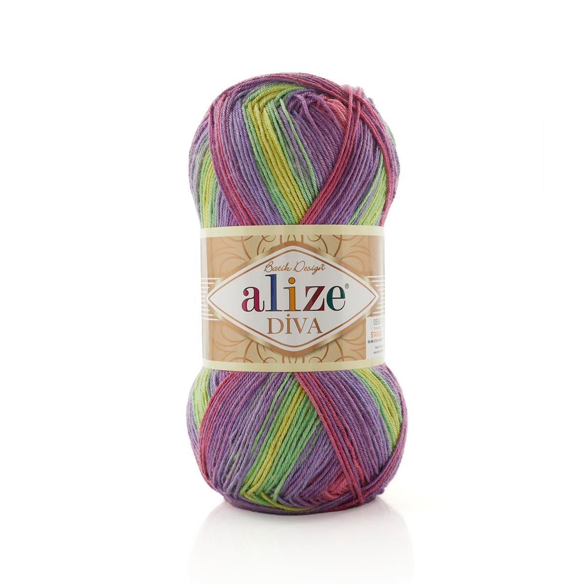 Alize Diva Batik Yarn 100g 3241 – Ombre Microfiber Acrylic Yarn for Knitting & Crochet Projects