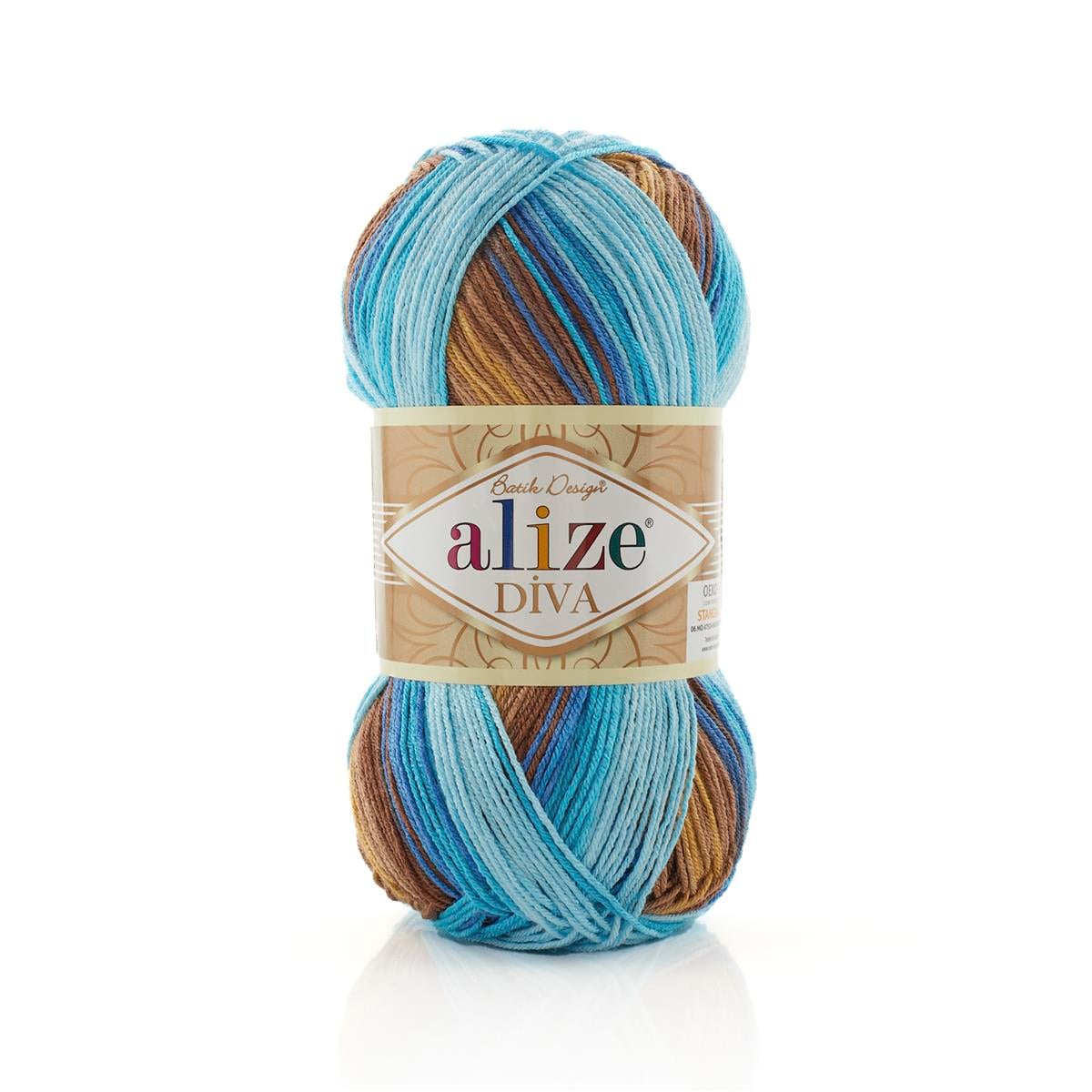 Alize Diva Batik Yarn 100g 3243 – Ombre Microfiber Acrylic Yarn for Knitting & Crochet Projects