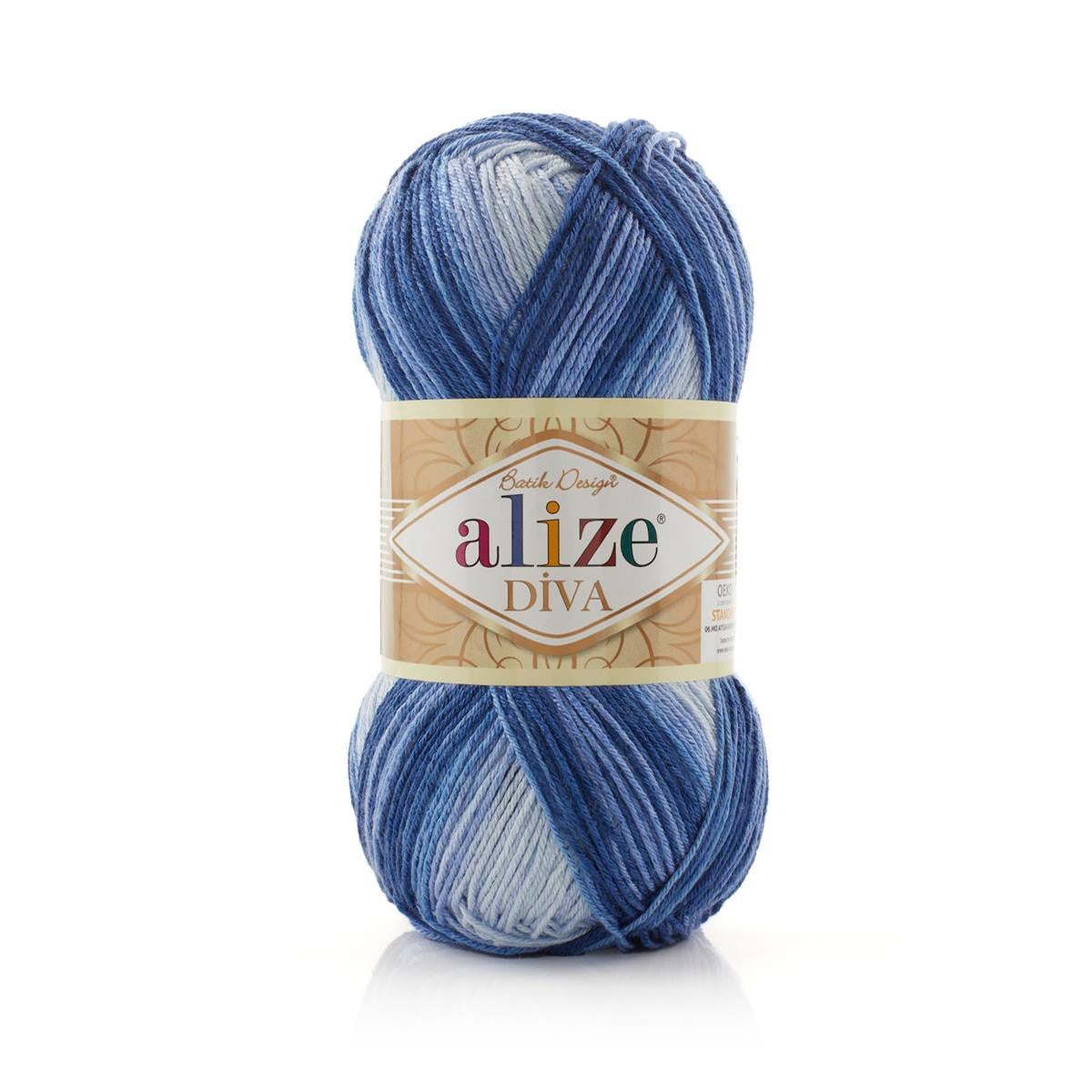 Alize Diva Batik Yarn 100g 3282 – Ombre Microfiber Acrylic Yarn for Knitting & Crochet Projects