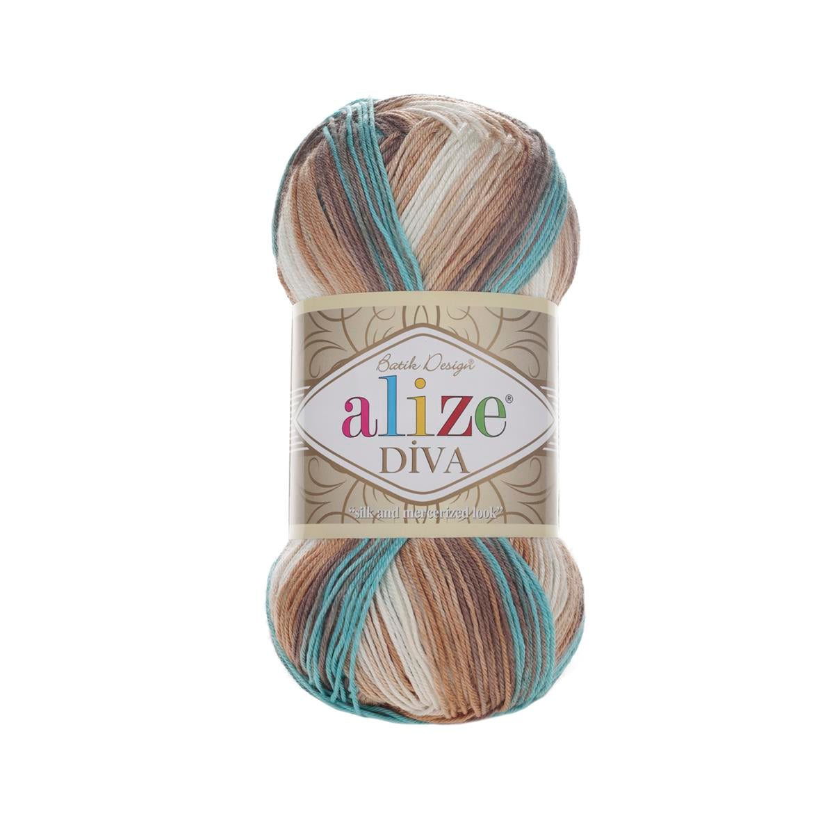 Alize Diva Batik Yarn 100g 4603 – Ombre Microfiber Acrylic Yarn for Knitting & Crochet Projects