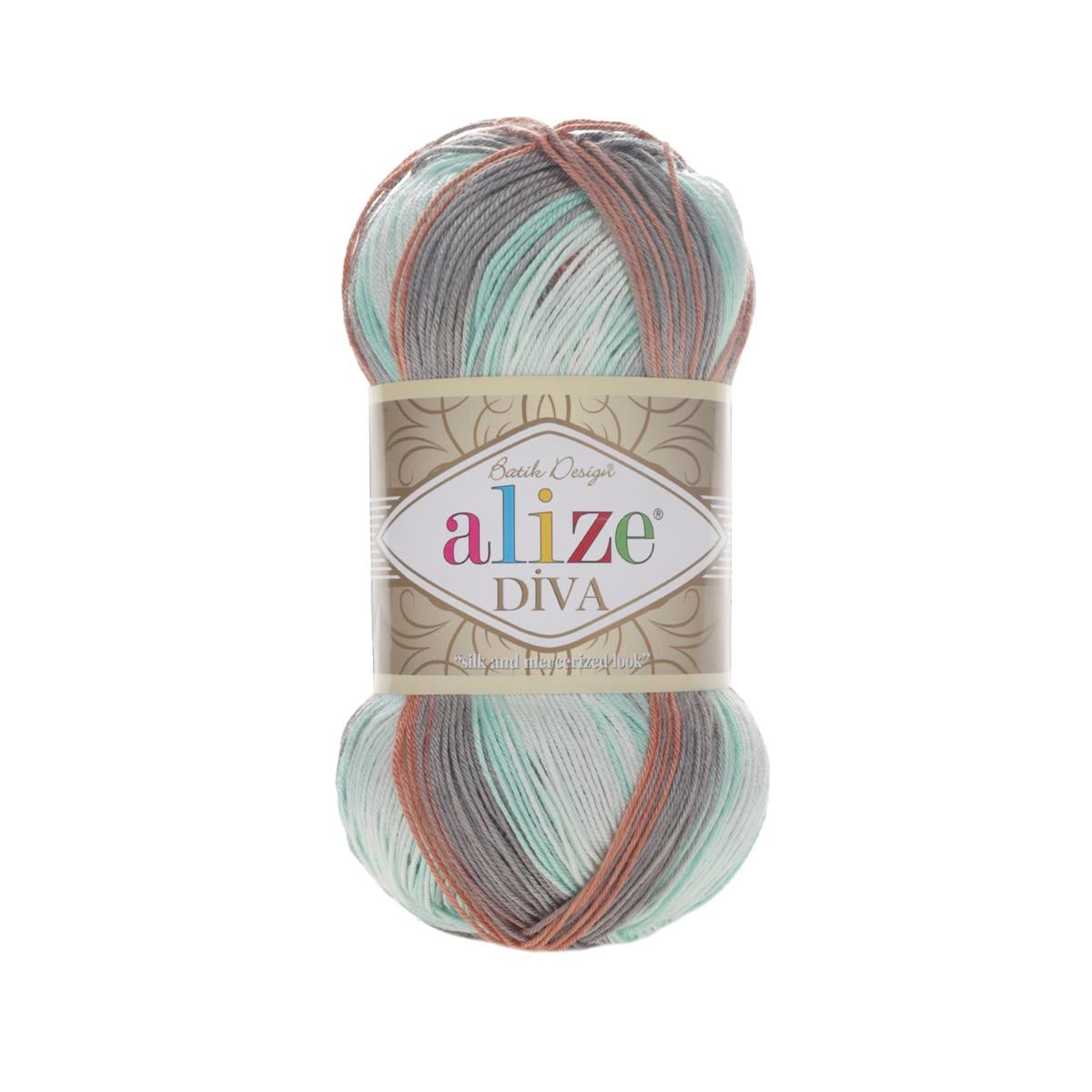 Alize Diva Batik Yarn 100g 5550 – Ombre Microfiber Acrylic Yarn for Knitting & Crochet Projects