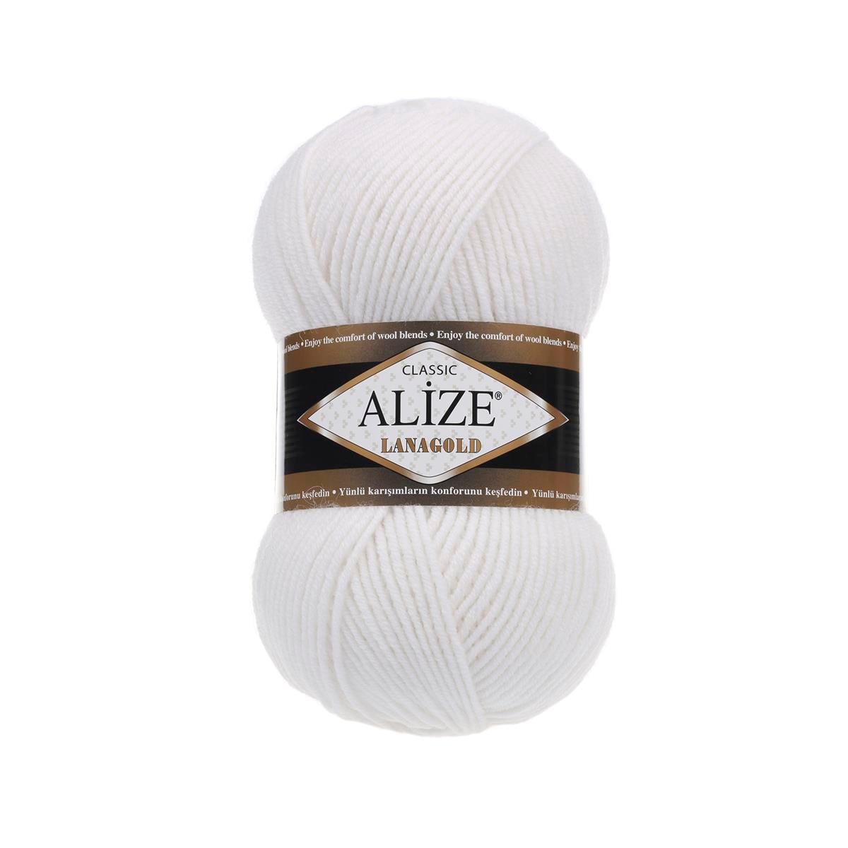 Alize Lanagold Classic Yarn 100g 55 – Wool Blend Yarn for Knitting & Crochet Projects