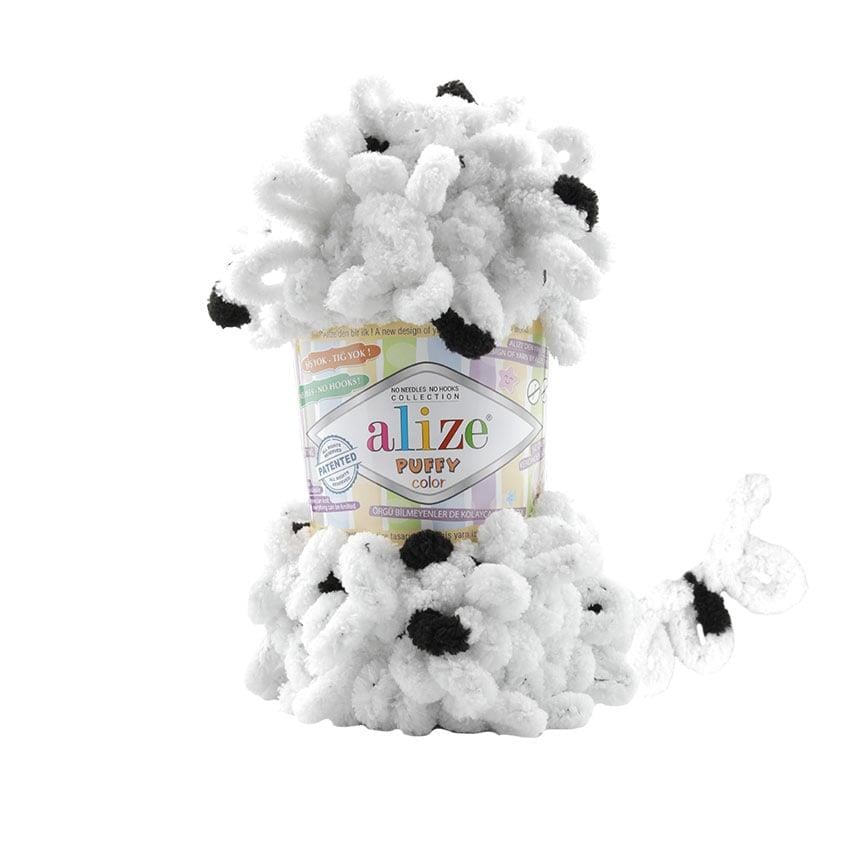 Alize Puffy Color Loop Yarn 100g 6450 – Soft Loop Yarn for Hand Knitting Blankets, Scarves & Baby Projects