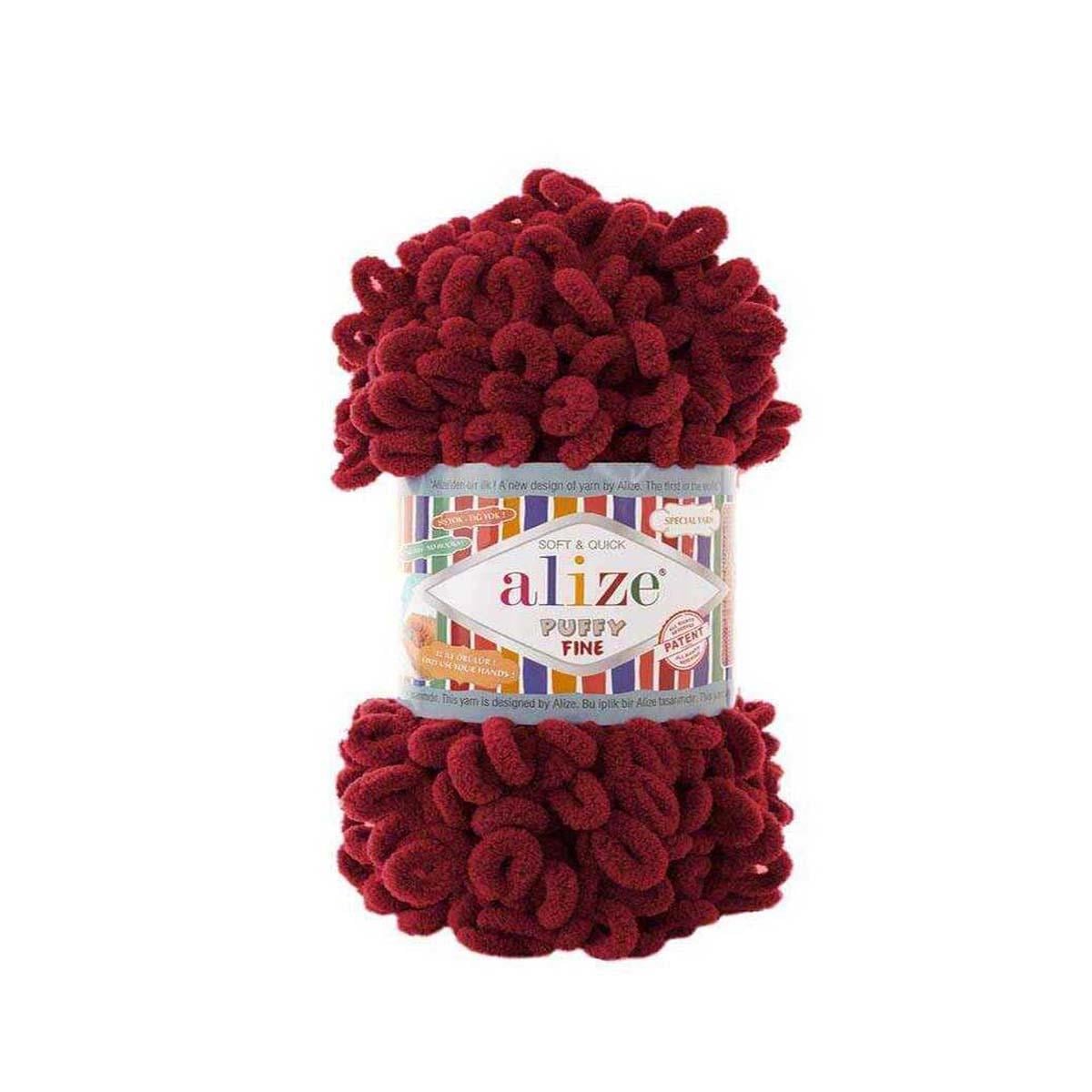 Alize Puffy Fine Loop Yarn 100g 107 – Soft Fine Loop Yarn for Baby Blankets, Cushion Covers & Arm Knitting Projects