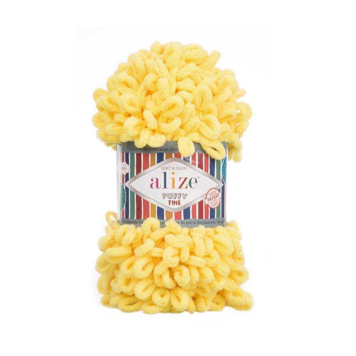 Alize Puffy Fine Loop Yarn 100g 113 – Soft Fine Loop Yarn for Baby Blankets, Cushion Covers & Arm Knitting Projects