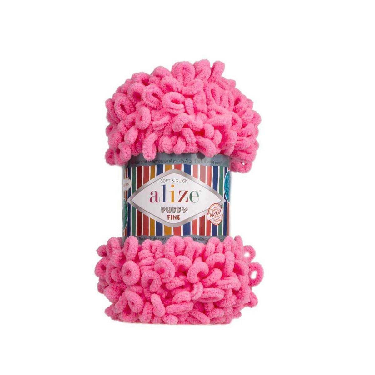 Alize Puffy Fine Loop Yarn 100g 121 – Soft Fine Loop Yarn for Baby Blankets, Cushion Covers & Arm Knitting Projects