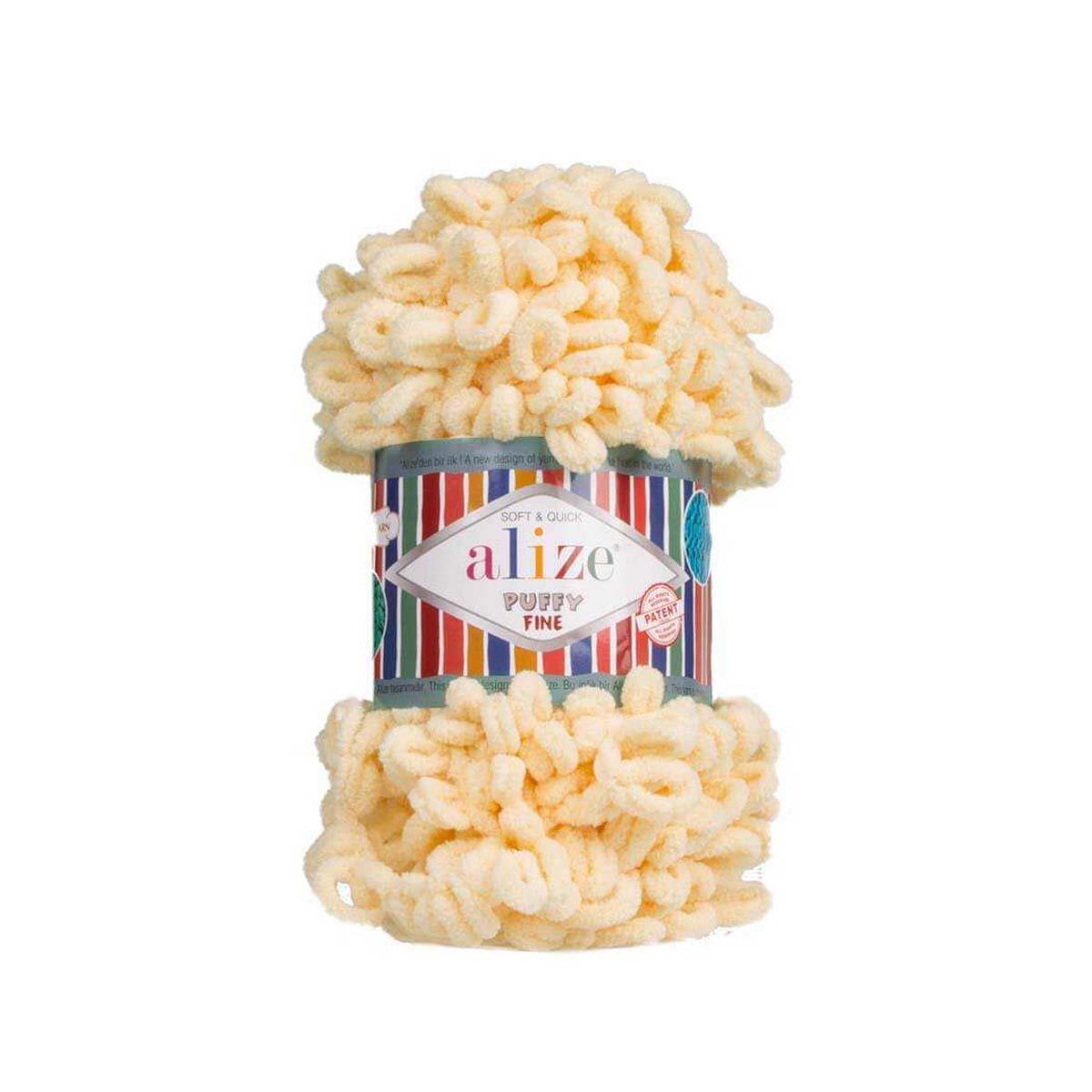 Alize Puffy Fine Loop Yarn 100g 160 – Soft Fine Loop Yarn for Baby Blankets, Cushion Covers & Arm Knitting Projects