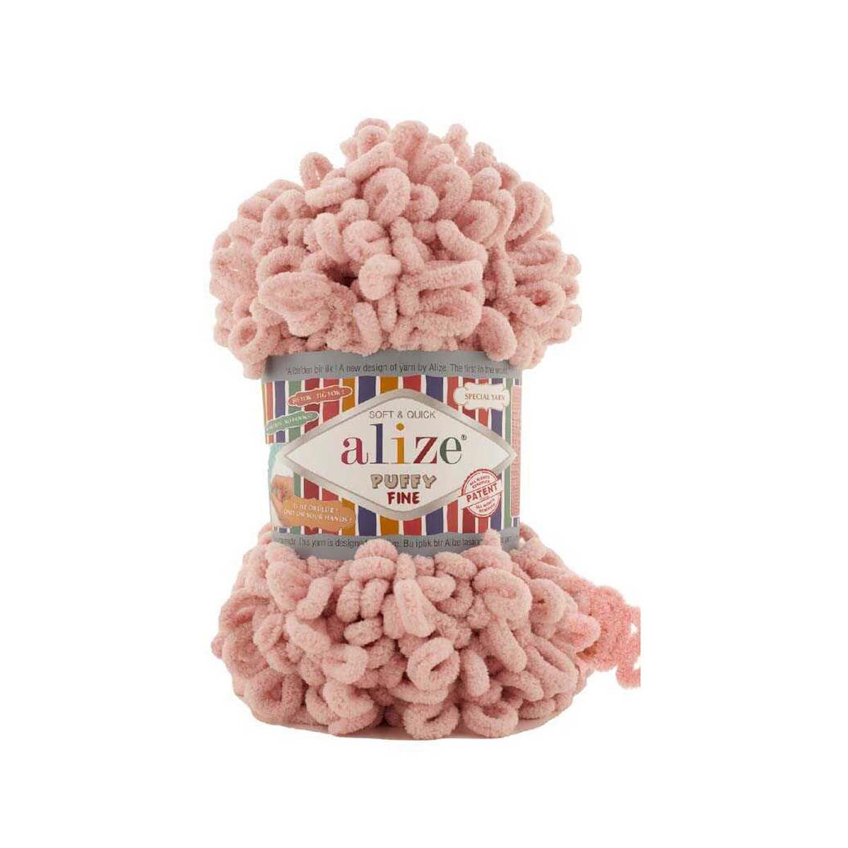 Alize Puffy Fine Loop Yarn 100g 161 – Soft Fine Loop Yarn for Baby Blankets, Cushion Covers & Arm Knitting Projects