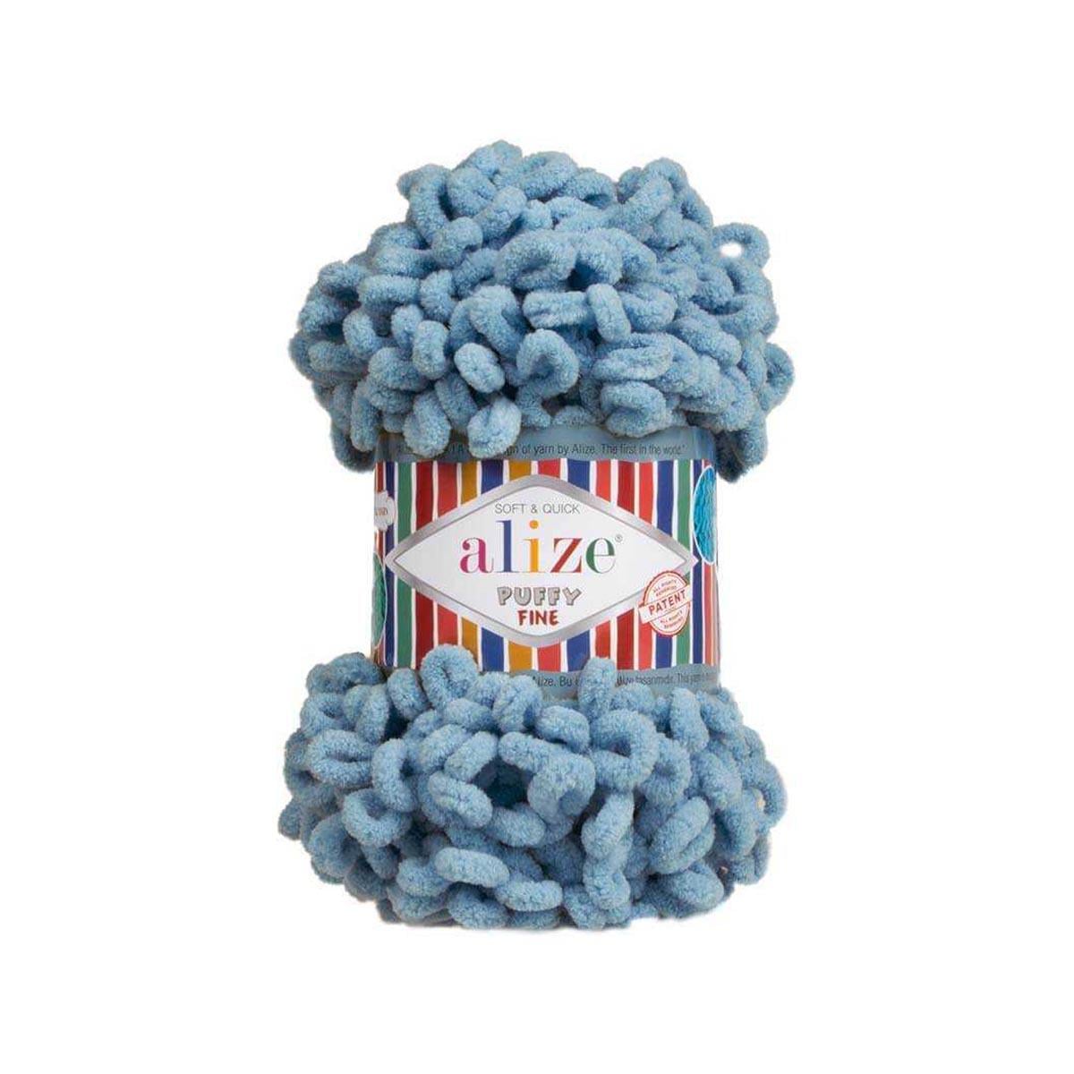 Alize Puffy Fine Loop Yarn 100g 280 – Soft Fine Loop Yarn for Baby Blankets, Cushion Covers & Arm Knitting Projects