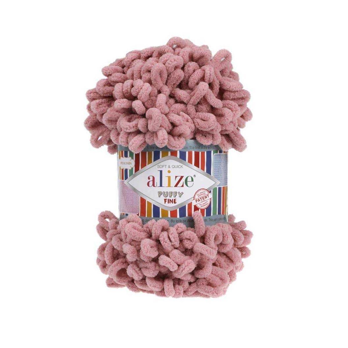 Alize Puffy Fine Loop Yarn 100g 295 – Soft Fine Loop Yarn for Baby Blankets, Cushion Covers & Arm Knitting Projects