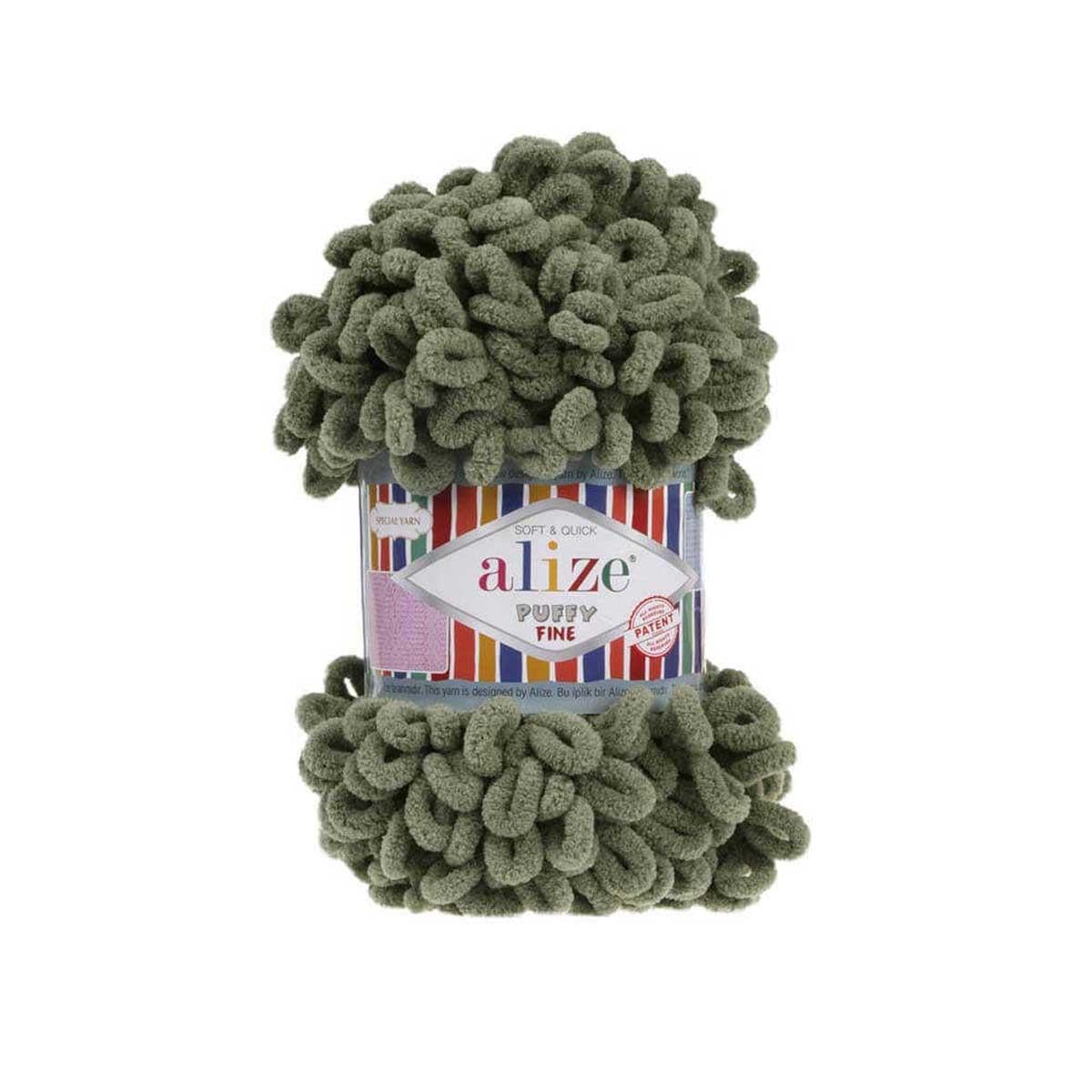 Alize Puffy Fine Loop Yarn 100g 3 – Soft Fine Loop Yarn for Baby Blankets, Cushion Covers & Arm Knitting Projects