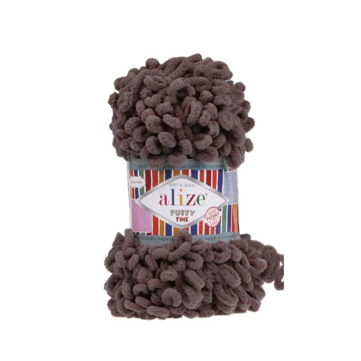 Alize Puffy Fine Loop Yarn 100g 305 – Soft Fine Loop Yarn for Baby Blankets, Cushion Covers & Arm Knitting Projects